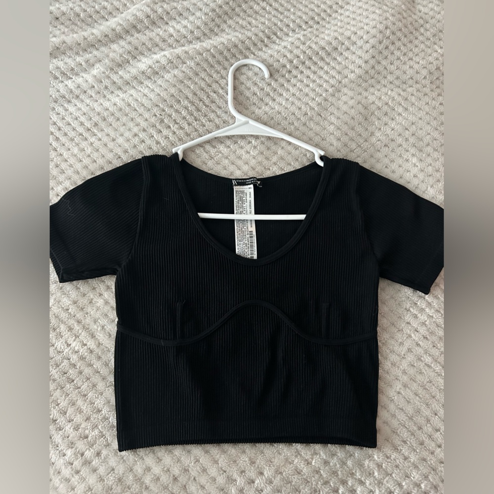 zara scoop neck tee